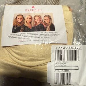 Breeziest set of 2 seamless underwire bandeau bras French ivory/cork